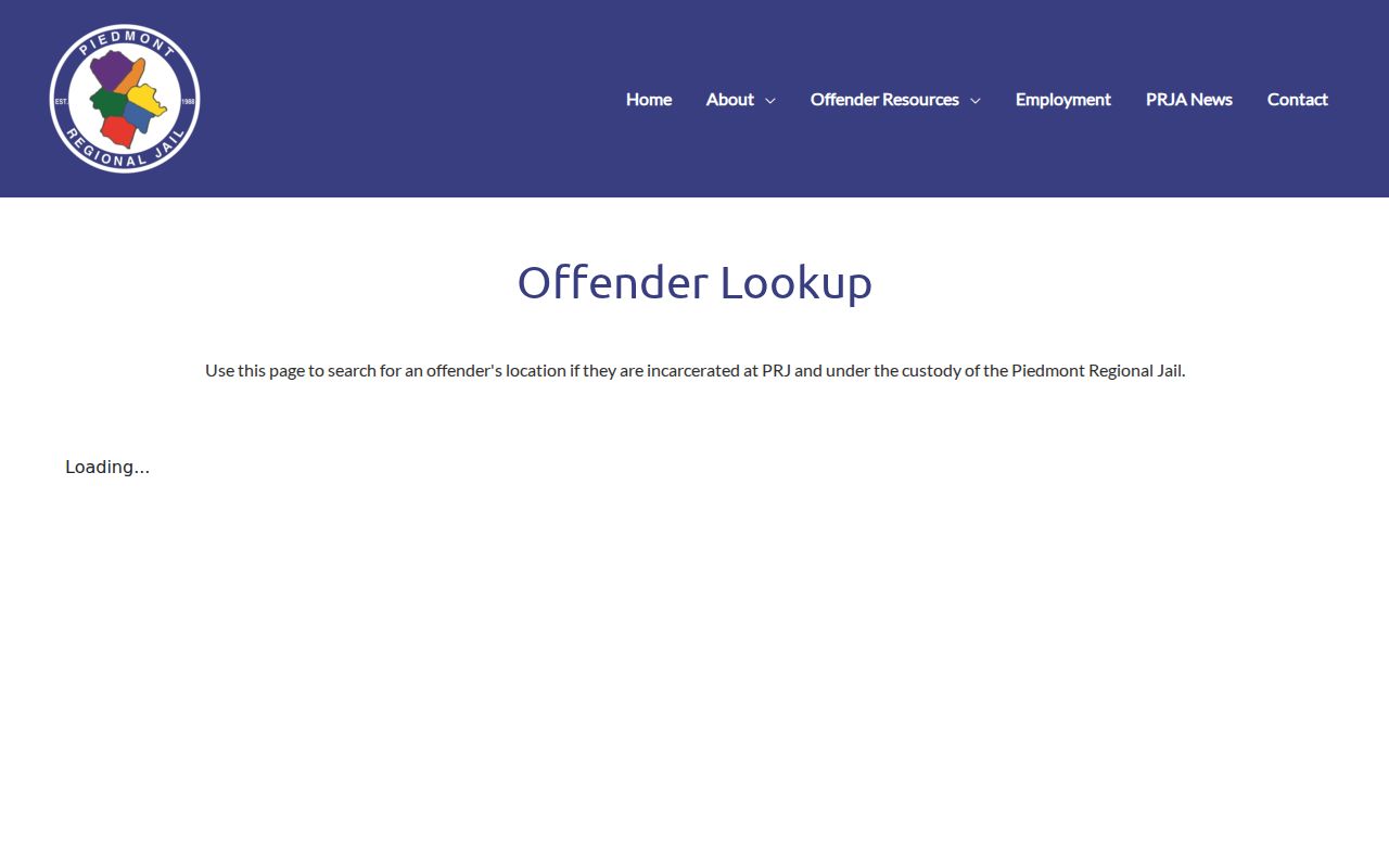 Nottoway County arrest search through the Piedmont Regional Jail offender lookup