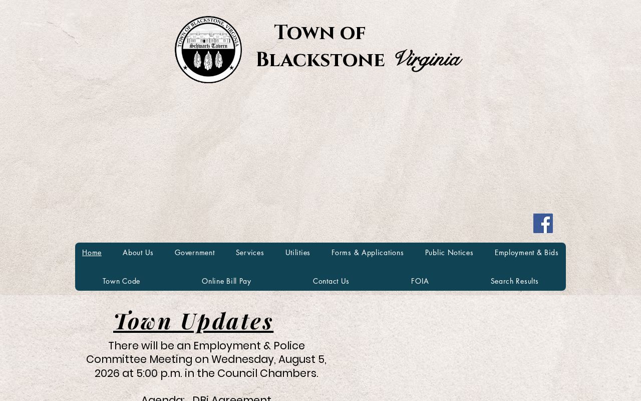 Official Town of Blackstone source for Nottoway County criminal record contacts